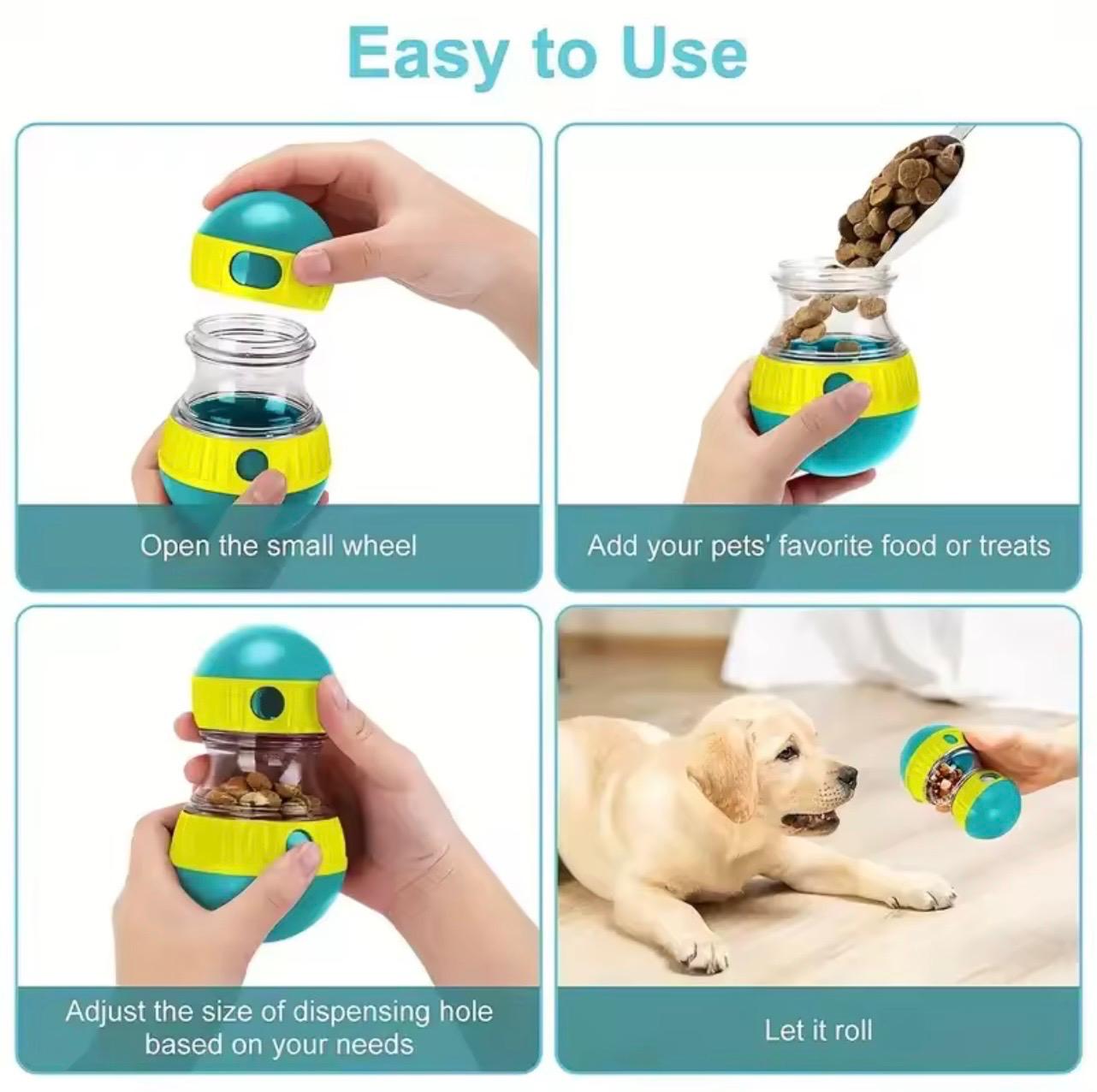 Interactive Dog Treat Dispenser Toy – Slow Feeder Puzzle Ball for Dogs