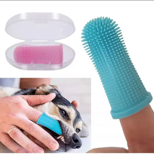 Soft Silicone Pet Finger Toothbrush – Dog & Cat Teeth Cleaning & Breath Care Tool